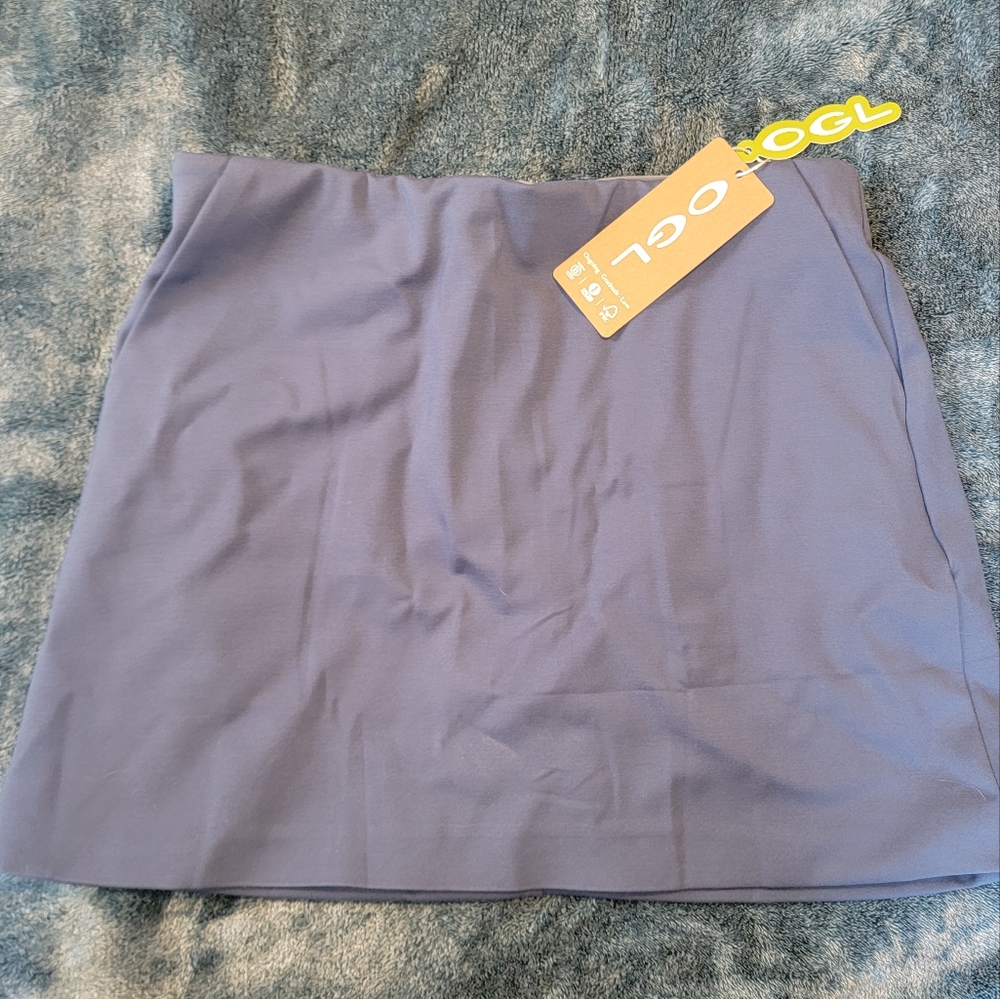 NWT OGL Ponte-De-Roma Ponte Mid Rise A-line Skort with Pockets oglmove